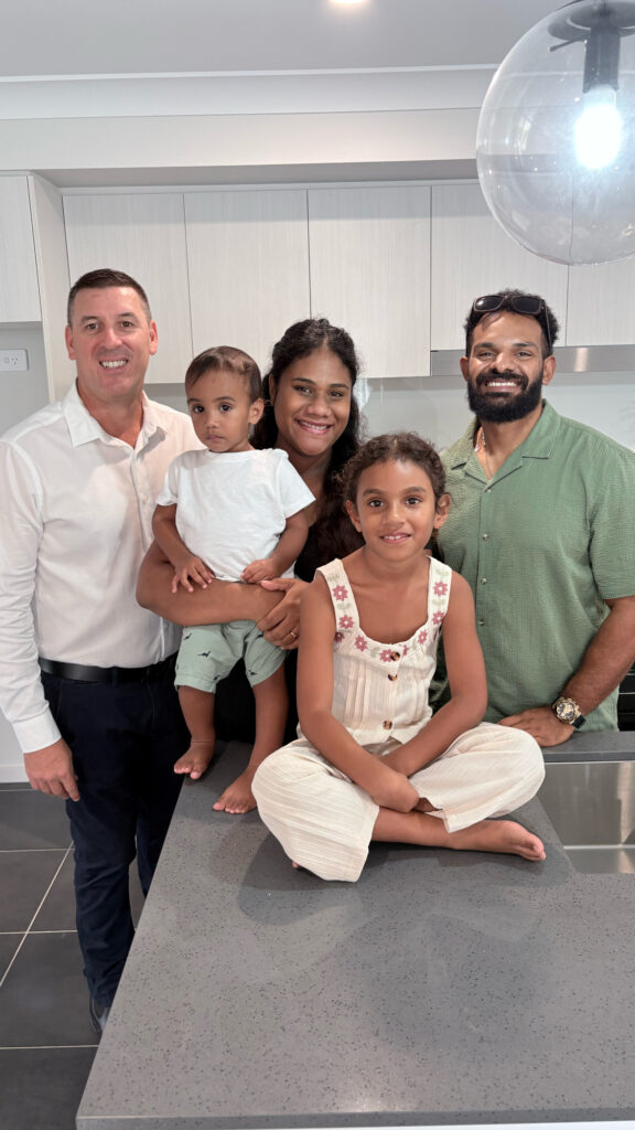 Family in Newly built home in South East QLD